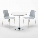 Weiß Rund Tisch und 2 Stühle Farbiges Transparent Grand Soleil Lollipop Silver Katalog