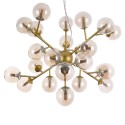 Lampadario soffitto a sospensione dorato sfere vetro ambra Dallas Maytoni Saldi