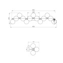 Applique a muro moderna lampada dorata sfere in vetro Dallas Maytoni Vendita