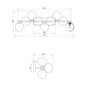 Applique lampada a muro design cromato sfere in vetro Dallas Maytoni Vendita