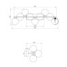 Applique lampada a muro design cromato sfere in vetro Dallas Maytoni Vendita