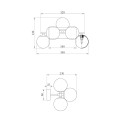 Applique sfere lampada a muro cromato ingresso soggiorno Dallas Maytoni Vendita