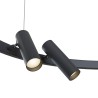 Lampadario nero a sospensione faretti LED regolabili Satellite Maytoni Vendita