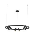 Lampadario nero a sospensione faretti LED regolabili Satellite Maytoni Promozione