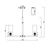 Lampadario in ottone candelabro soffitto moderno 8 luci Fortano Maytoni Sconti