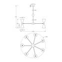 Lampadario a sospensione diffusori cono luce girevole Vesper Maytoni Modello
