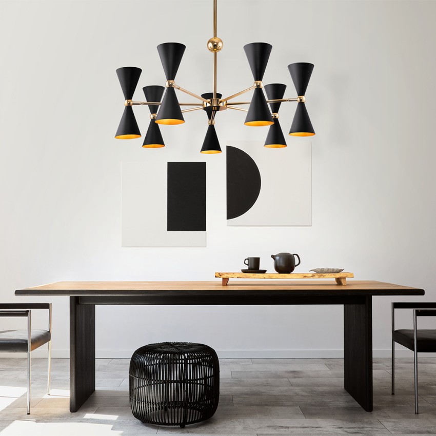 Lampadario a sospensione diffusori cono luce girevole Vesper Maytoni Vendita Lampadario a sospensione diffusori cono luce girevole Vesper Maytoni Vendita