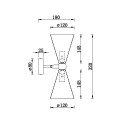 Lampada applique da parete luce doppio cono girevole Vesper Maytoni Vendita