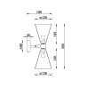 Lampada applique da parete luce doppio cono girevole Vesper Maytoni Vendita