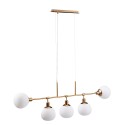 Lampadario sospeso moderno luci sfere palle vetro bianco Erich Maytoni Saldi