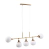 Lampadario sospeso moderno luci sfere palle vetro bianco Erich Maytoni Saldi