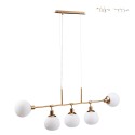 Lampadario sospeso moderno luci sfere palle vetro bianco Erich Maytoni Vendita