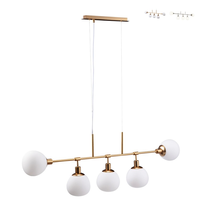 Suspension moderne boules en verre blanc Erich Maytoni Vente Suspension moderne boules en verre blanc Erich Maytoni Vente