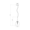 Lampada sospesa sfera vetro bianco soffitto cucina salotto Erich Maytoni Saldi
