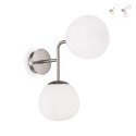 Applique a muro corridoio salone 2 sfere palle bianco Erich Maytoni Vendita