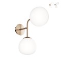Applique a muro corridoio salone 2 sfere palle bianco Erich Maytoni Promozione