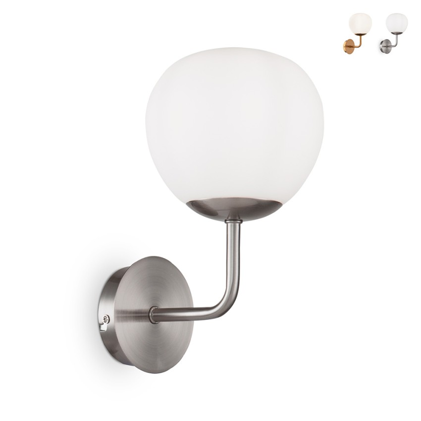 Applique a parete lampada a muro paralume a sfera bianco Erich Maytoni Promozione Applique a parete lampada a muro paralume a sfera bianco Erich Maytoni Promozione