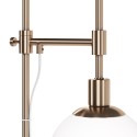 Goldene Stehlampe mit weißem Kugelschirm Erich Maytoni Verkauf
