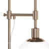 Lampada da terra a stelo dorata paralume sfera bianco Erich Maytoni Vendita