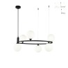 Lampadario salotto anello sospeso cerchio 6 luci sfere Ring Maytoni Promozione
