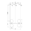 Lampada a soffitto cerchio sospeso anello 4 sfere moderno Ring Maytoni Scelta