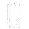 Lampada a soffitto cerchio sospeso anello 4 sfere moderno Ring Maytoni Scelta