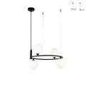 Lampada a soffitto cerchio sospeso anello 4 sfere moderno Ring Maytoni Vendita