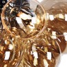 Plafoniera a grappolo soffitto sfere palle vetro ambra Balbo Maytoni Sconti
