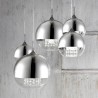 Lampadario design moderno sfere sospese vetro cromato Fermi Maytoni Catalogo