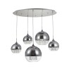 Lampadario design moderno sfere sospese vetro cromato Fermi Maytoni Vendita