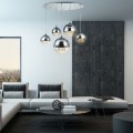 Lampadario design moderno sfere sospese vetro cromato Fermi Maytoni Promozione