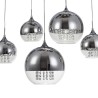 Lampadario design moderno sfere sospese vetro cromato Fermi Maytoni Offerta