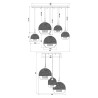 Lampadario design moderno sfere sospese vetro cromato Fermi Maytoni Stock