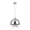 Lampada sospesa a soffitto sfera Ø 30cm vetro cromato Fermi Maytoni Vendita
