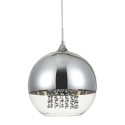 Lampada sospesa a soffitto sfera Ø 30cm vetro cromato Fermi Maytoni Offerta