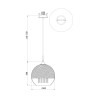Lampada sospesa a soffitto sfera Ø 30cm vetro cromato Fermi Maytoni Catalogo