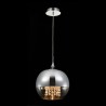Lampada sospesa a soffitto sfera Ø 30cm vetro cromato Fermi Maytoni Sconti