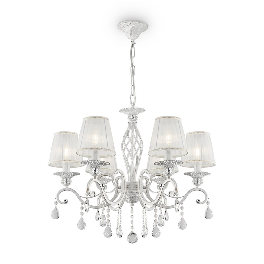 Lampadario da soffitto candelabro bianco classico cristalli Grace Maytoni Promozione Lampadario da soffitto candelabro bianco classico cristalli Grace Maytoni Promozione