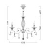 Lampadario da soffitto candelabro bianco classico cristalli Grace Maytoni Offerta