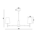 Lampadario moderno 5 luci candelabro paralume stoffa Zaragoza Maytoni Sconti