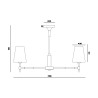 Lampadario moderno 5 luci candelabro paralume stoffa Zaragoza Maytoni Sconti