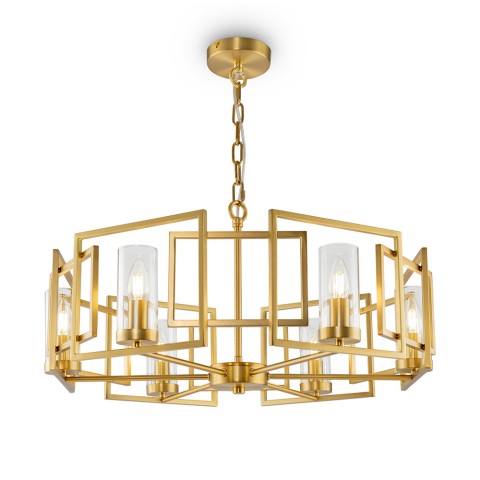 Lampadario a sospensione moderno dorato 6 luci da salotto Bowi Maytoni Promozione