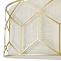 Lampada a soffitto rotonda design dorato paralume tessuto Messina Maytoni Sconti
