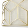 Lampada a soffitto rotonda design dorato paralume tessuto Messina Maytoni Sconti