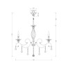 Candelabro classico a soffitto 8 luci cristalli pendenti Grace Maytoni Vendita