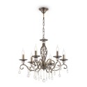 Lampada candelabro a soffitto classico cristalli 6 luci Grace Maytoni Promozione