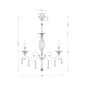 Lampada candelabro a soffitto classico cristalli 6 luci Grace Maytoni Vendita
