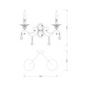 Applique da parete lampada classica con cristalli 2 luci Grace Maytoni Vendita