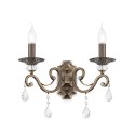 Applique da parete lampada classica con cristalli 2 luci Grace Maytoni Promozione
