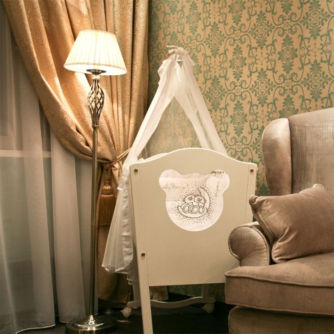 Lampada da terra piantana soggiorno stile classico stoffa Grace Maytoni Promozione